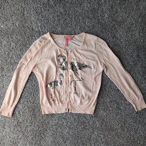 Sequin Flamingo Cardigan